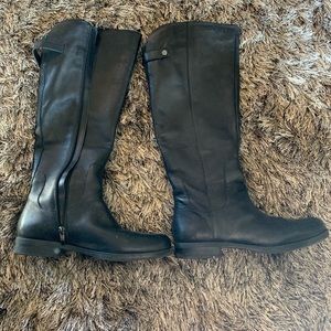 Franco Sarto size 9m calf height black boots with 3-4” heel